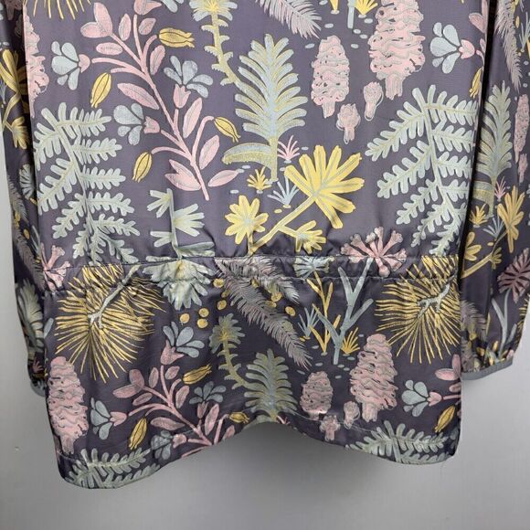 North Face Packable Hooded Rain/Wind Resistant Floral 1/4 Zip Jacket, Sz. M - Picture 5 of 16